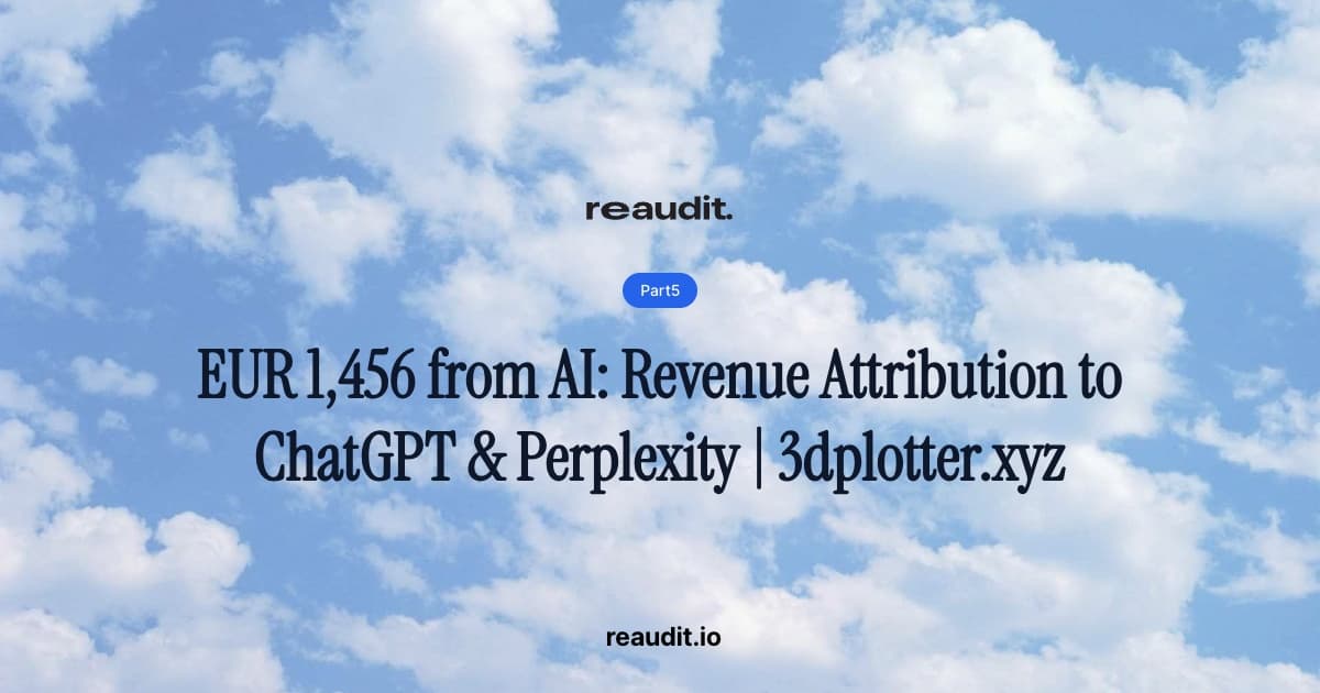 Part 5: EUR 1,456 from AI: How 3dplotter Tracks and Attributes Revenue to ChatGPT and Perplexity